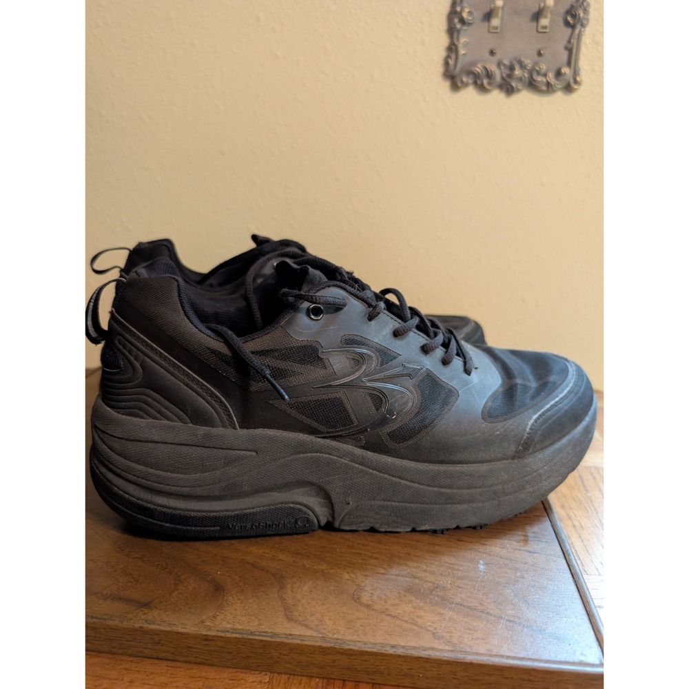 Gravity Defyer Mens Mighty Walk Sneakers Walking Shoes Black Gray Lace Up 11